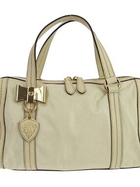 Gucci White Leather Duchessa Handbag